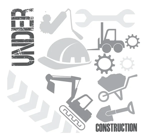 En construcción diseño — Vector de stock