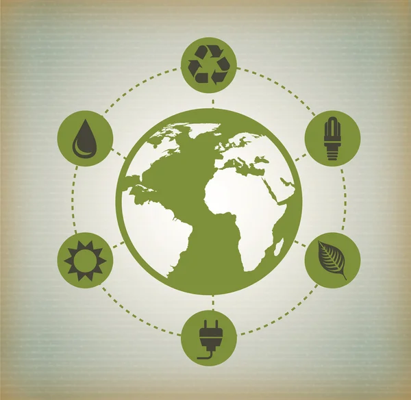 Desenho da ecologia —  Vetores de Stock