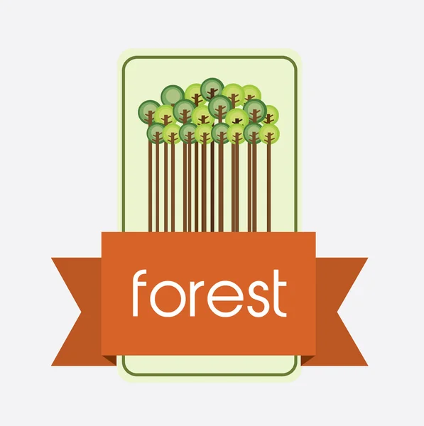 Natureza projeto florestal —  Vetores de Stock