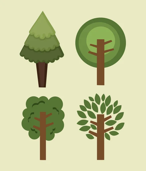 自然森林设计 — 图库矢量图片