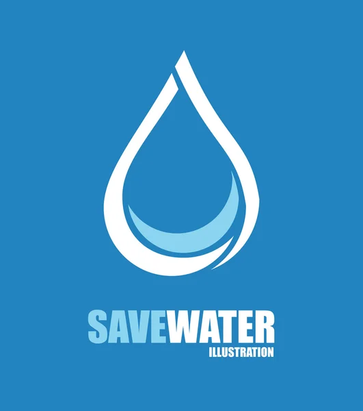 Save water design — Stock Vector