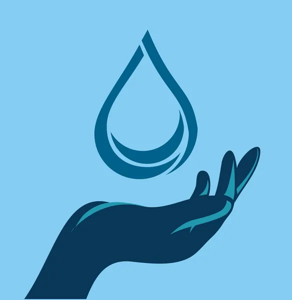 Guardar diseño de agua — Vector de stock