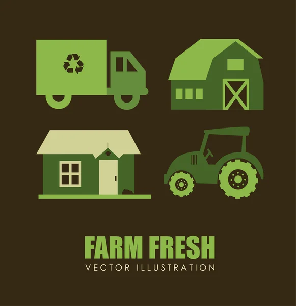 Ферма дизайн — стоковый вектор