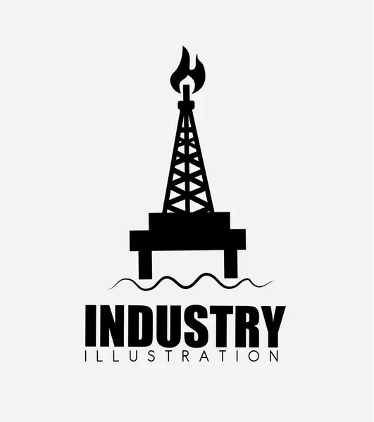 Conception d'industrie pétrolière — Image vectorielle