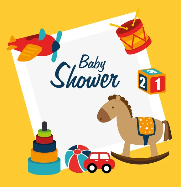 Baby douche ontwerp — Stockvector