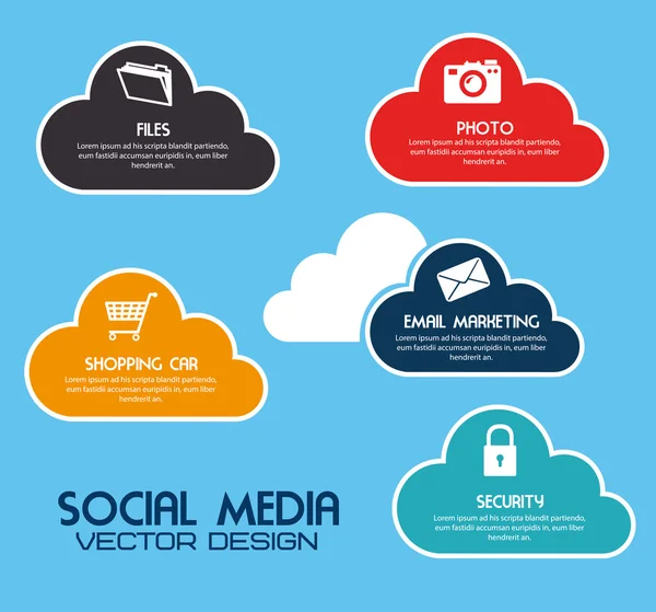 Social media design — Stock Vector