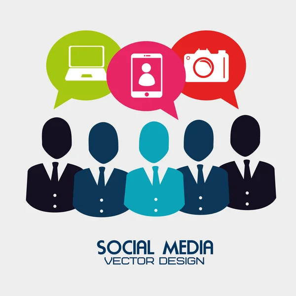 Diseño de redes sociales — Vector de stock