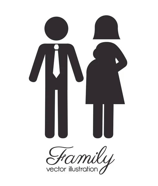 Conception familiale — Image vectorielle