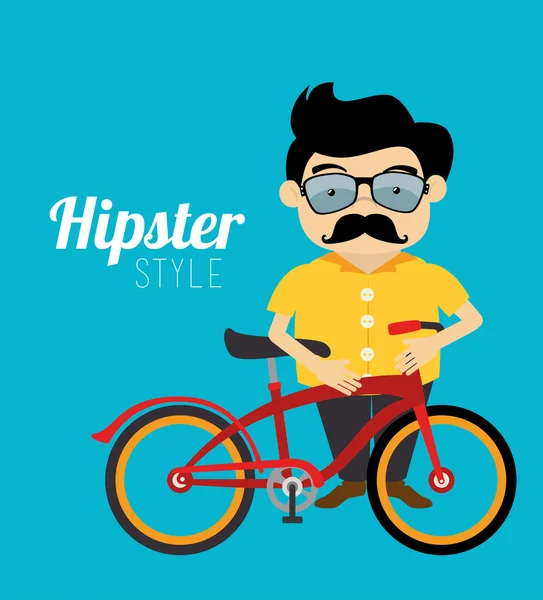 Desenho de Hipster — Vetor de Stock