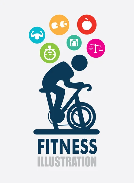 Diseño de fitness — Vector de stock