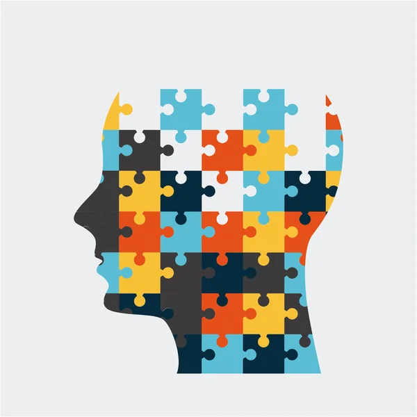 Puzzle tête — Image vectorielle