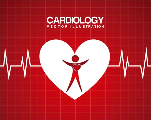 Diseño médico del corazón — Vector de stock