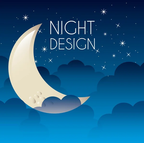 Design noturno — Vetor de Stock