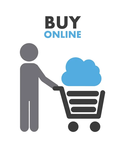 Comprar design online — Vetor de Stock