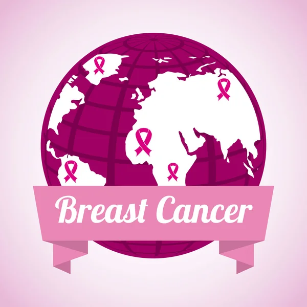स्तन कैंसर डिजाइन — स्टॉक वेक्टर