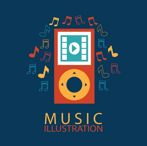 Música y diseño de sonido — Vector de stock