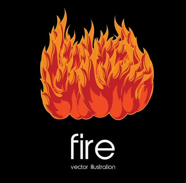 Diseño de fuego — Vector de stock