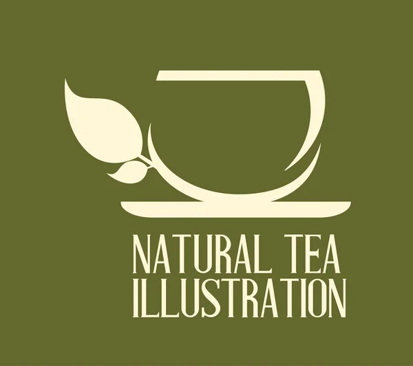 Diseño de té — Archivo Imágenes Vectoriales