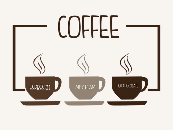 Diseño de café — Vector de stock