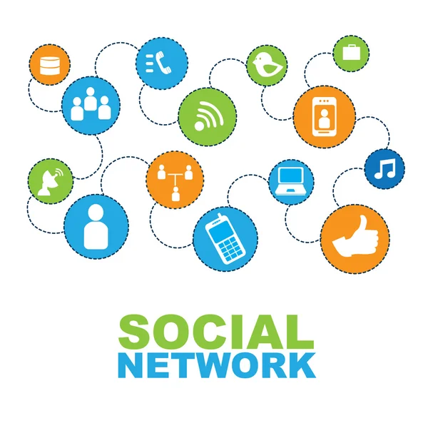 Sociala nätverksdesign — Stock vektor