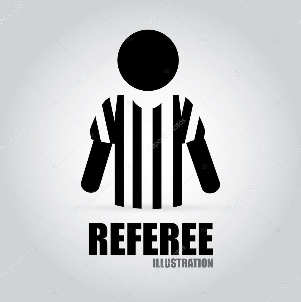 Gray jersey referee american football vector illustration eps 10.