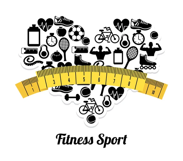 Diseño de fitness — Archivo Imágenes Vectoriales