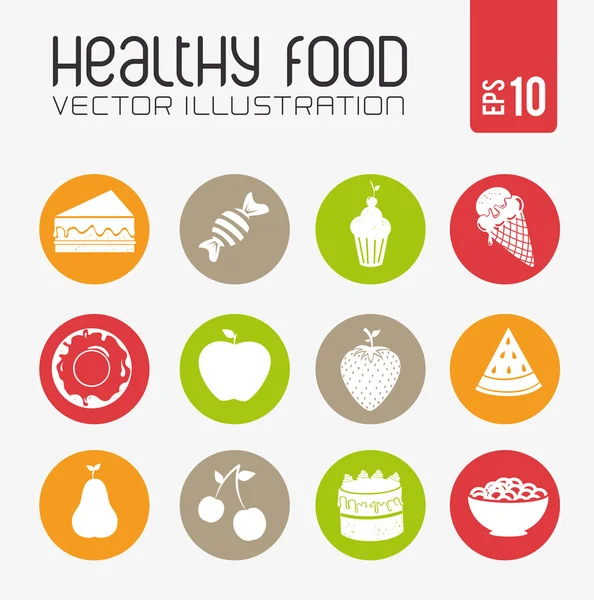 Zdravý design potravin — Stockový vektor