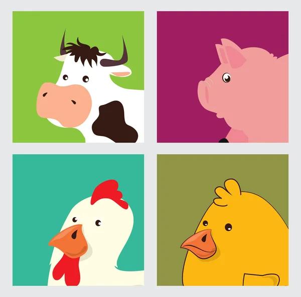 Diseño de animales de granja — Vector de stock