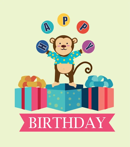 Feliz cumpleaños diseño — Vector de stock