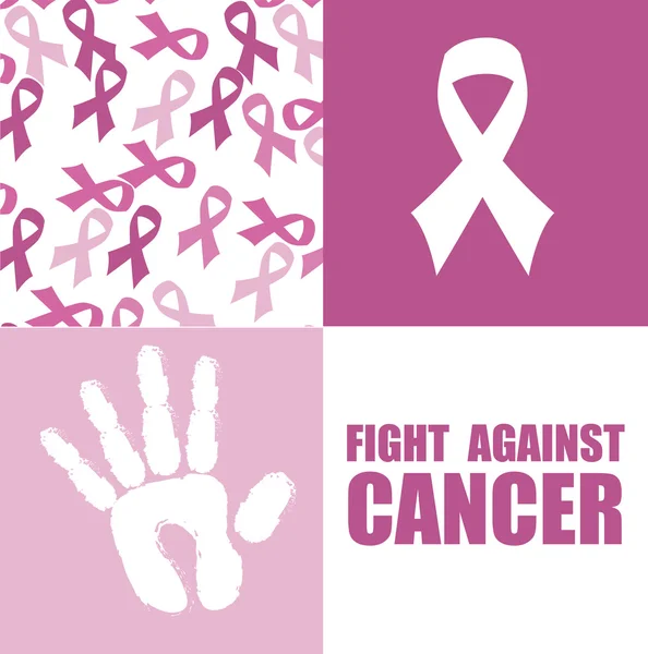 Cancer campaign design — Stock Vector