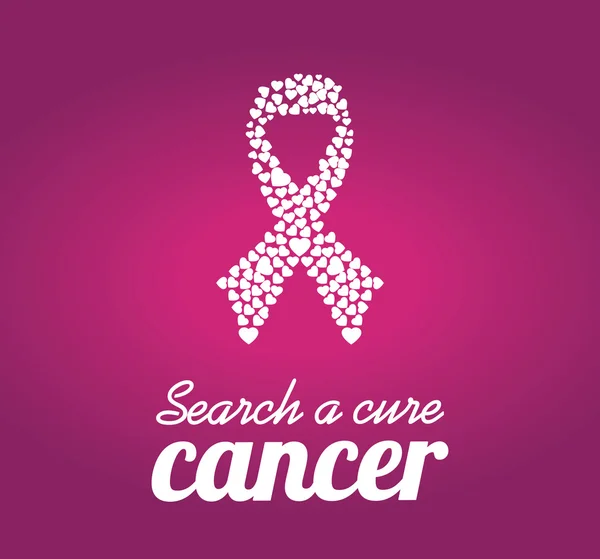 Diseño de campaña contra el cáncer — Vector de stock