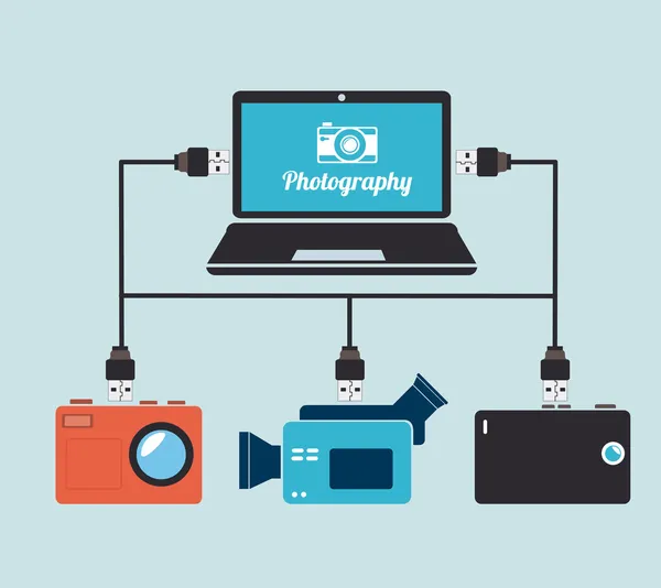 Diseño de fotografía — Vector de stock