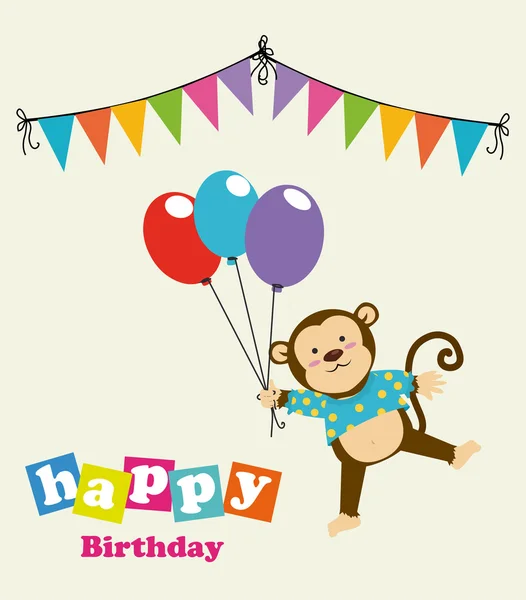 Feliz cumpleaños diseño — Vector de stock