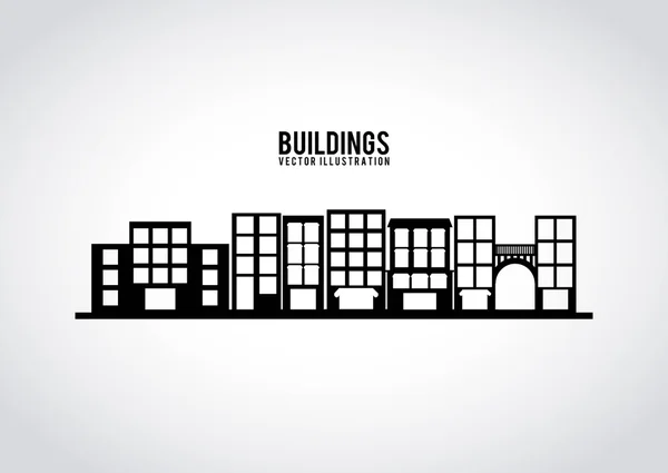 Diseño de edificios — Vector de stock