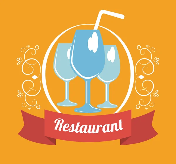 Ресторан дизайн — стоковый вектор
