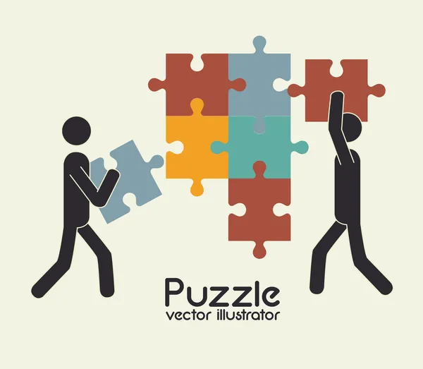 Puzzle design — Stock Vector