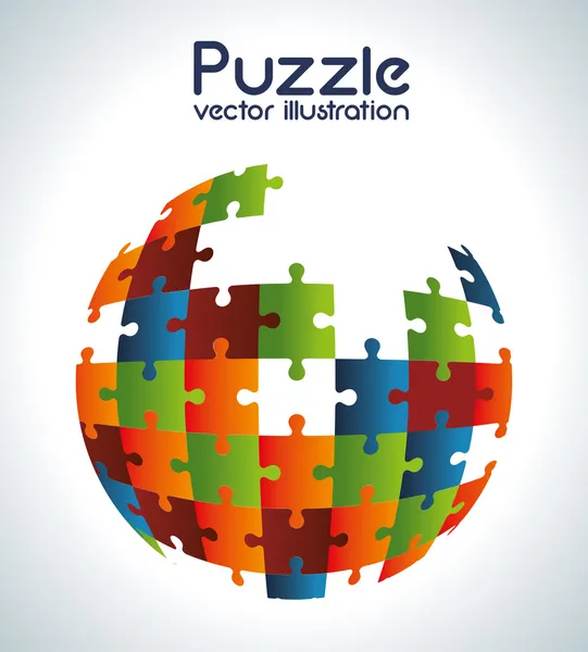 Desain puzzle - Stok Vektor