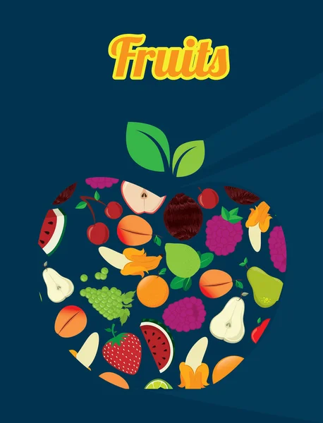 Diseño de frutas — Archivo Imágenes Vectoriales