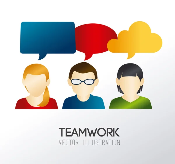 Conception de travail d'équipe — Image vectorielle