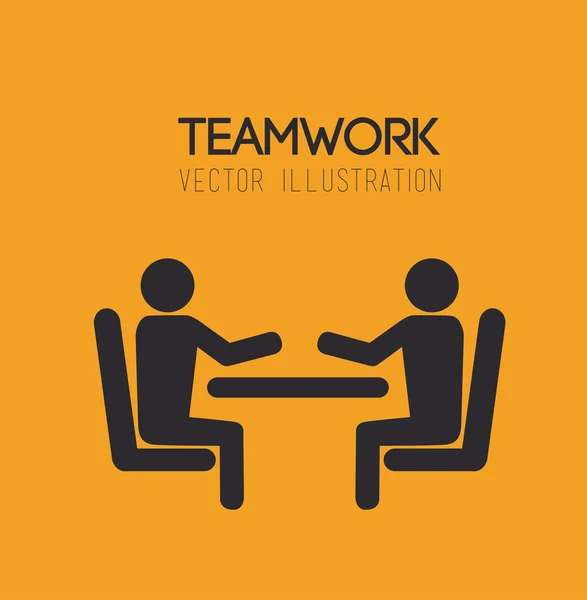 Diseño de trabajo en equipo — Vector de stock