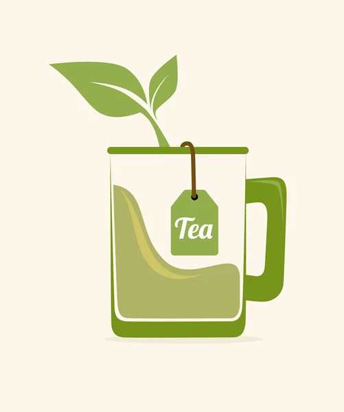 Diseño de té — Archivo Imágenes Vectoriales