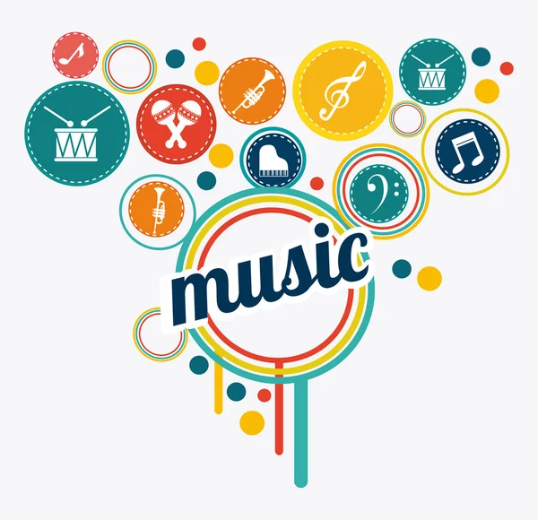 Diseño musical — Vector de stock