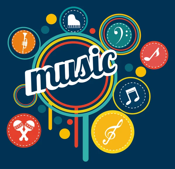 Diseño musical — Vector de stock