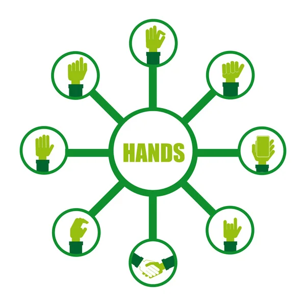Hands design — Stock Vector