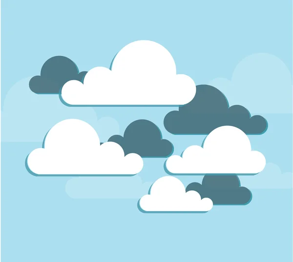 Diseño de nubes — Vector de stock