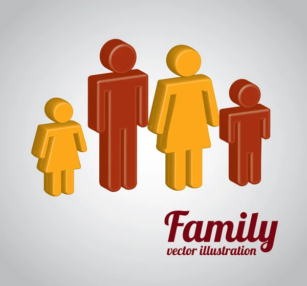 Familiendesign — Stockvektor