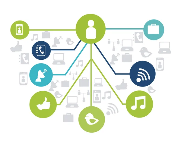 소셜 미디어 디자인 — 스톡 벡터