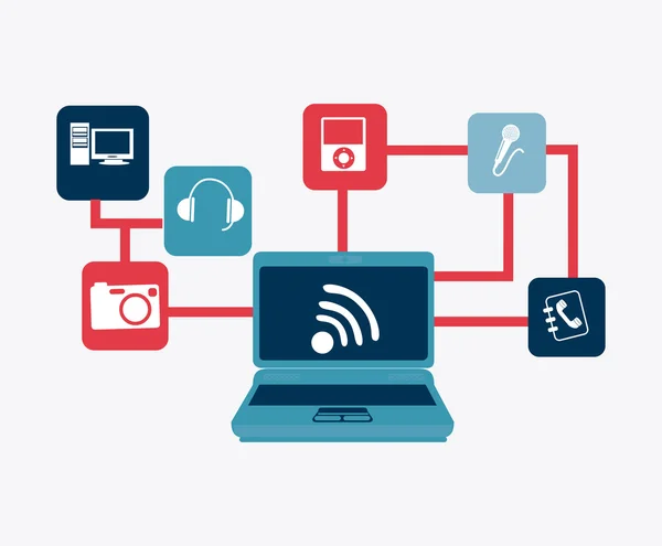 Multimedialny projekt — Wektor stockowy