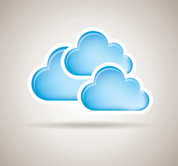 Diseño de nubes — Vector de stock