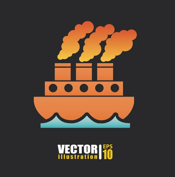 Projeto do barco — Vetor de Stock